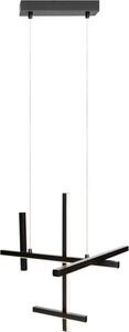 Lampada a sospensione LED SOHO nera 27W, bianco caldo, 1728 lm, alluminio, dimensioni: 230 x 45,5 x 45,5 cm, IP20, Maxlight