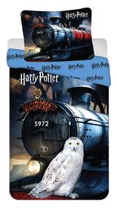 Set copripiumino e federa da bambini in cotone per letto singolo 140x200 cm Harry Potter "Hogwarts Express" – Jerry Fabrics