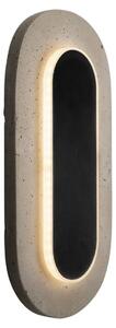 Applique LED decorativa in pietra TRAVERTINO nero-beige 10W luce calda 340lm pietra dim.: 30x15x6 cm IP20 Maxlight