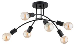 Lampada da soffitto LANTI nera 6xE27x15W in metallo, dimensioni: 26x55x55 cm, IP20, Alfa