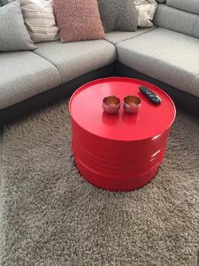 Tavolino d'arredo Barrel Tavolino d'arredo design Barrel rosso Ø 57cm