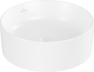 Villeroy & Boch Collaro lavabo à poser, rond, sans trou pour robinetterie, sans trop-plein, 400x400mm, 4A1840RW, 4A1840RW