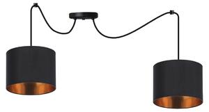 Candellux Lampadario a sospensione in rame nero Candida per lampadina 2x E27 32-00842