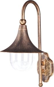 Applique da esterno BOSTON, patina dorata, 1xE27x60W, metallo, dimensioni: 52x26x37 cm, IP44, Kaja