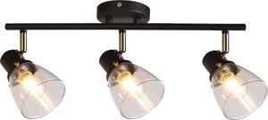Lampada da soffitto VINTAGE oro-nera 3xE14x25W in vetro, dimensioni: 17x59x15 cm, IP20, Kaja