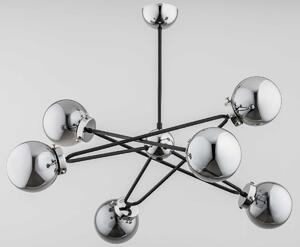 SAGITO 6xE14 10W 25616 Alfa lampada da soffitto moderna sfere di vetro cromate