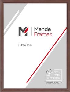 Cornice per foto MendeFrames H007 in legno di noce, vetro museale, dimensioni 7x10 cm