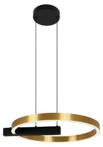 Lampada a sospensione LED METIS nero-oro 24W luce neutra 2880 lm metallo dim.: 120x40x40 cm IP20 Kaja