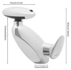 Rubinetto LED per bagno - Miscelatore per lavabo - Doccetta estraibile - Illuminazione multicolore - Montaggio a incasso - Corpo in metallo - Grigio chiaro