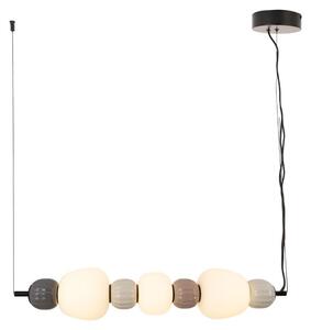 Lampada a sospensione LED scanalata MODERN nero-grigio 28W luce calda 1848 lm vetro dim.: 121x73x14 cm IP20 Maxlight