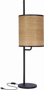 Lampada da tavolo scandinava ZETA - 1xE27, 40 W, nera / marrone