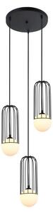 Italux Simon lampadario moderno nero MDM-3938/3 BK