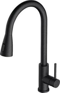 Rubinetto da cucina con doccia estraibile Alveus Primrose Granital Carbon