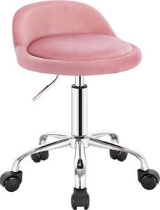 Sgabello da ufficio in velluto Rootz - Sedia da scrivania regolabile - Sedia operativa rotante - Confortevole, flessibile, durevole - 53cm-65,5cm x 30cm x 30cm