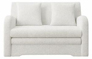 Divano bianco allungabile/con contenitore e rivestimento in bouclé 130 cm Ario – ELTAP