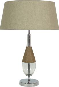 Lampada da tavolo ECO cromata grigia 1xE27x60W con rivestimento in tessuto, dimensioni: 61x41x41 cm, IP20, Candellux