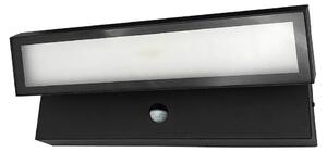 Applique da esterno a LED con sensore PIR VELORION bianco e nero 40W luce neutra 5040 lm in alluminio, dimensioni: 13,5x51x8 cm, IP65 IdeaLED
