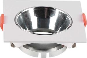 V-TAC VT-932GU10 porta faretto Quadrato bianco con riflettore cromato - 6653