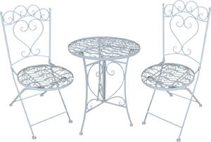 Tavolo da giardino con 2 sedie Curly Creme