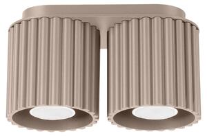 Lampada da soffitto AURA 2 taupe GU10 2xGU10 10W alluminio 12x10x21cm Sollux Lighting