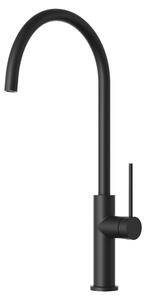Granitan | Miscelatore da cucina - Rubinetto girevole - Rubinetto girevole a 360° - Nero - Risparmio d'acqua - Stile loft - SLIM