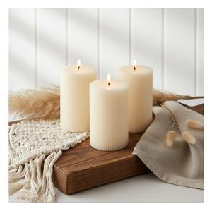 Set di 3 candele LED BRILLO LED/3xAAA 12,5 cm colore crema + telecomando