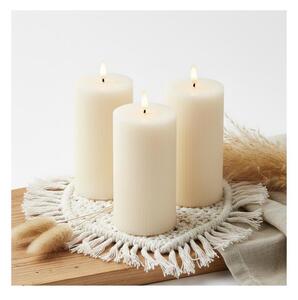 Set da 3 candele LED BRILLO LED/3xAAA 15 cm colore crema + telecomando