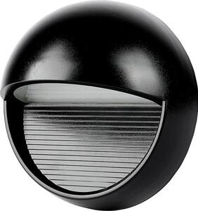 V-TAC VT-1182 Lampada applique LED 3W parete segnapasso tondo nero IP65 bianco naturale 4000K - SKU 1405