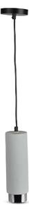 V-TAC VT-864 Lampadario portafaretto pendente 1mt GU10 in gesso grigio con bordo metallo cromato - sku 3135