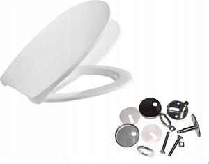 Sedile WC Ramm compatibile con Opoczno Urban Harmony (Slim), compreso il materiale di fissaggio, chiusura ammortizzata, in resina termoplastica antibatterica