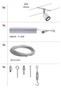 Paulmann 3981 - Set 5xLED/4W sistema a cavo completo TUBE 230V