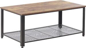 Tavolino BELIANI marrone in legno 106 x 60 cm metallo gambe nere rettangolare stile industriale soggiorno