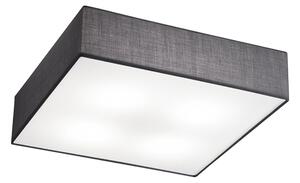 Plafoniera Lampada da soffitto EMBASSY Paralume in tessuto grigio 50 x 50 cm 4x E27