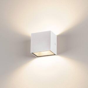 SLV Sitra Cube Applique da esterno a LED, bianco