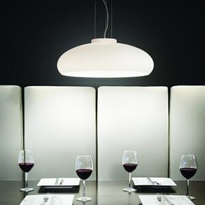 Lampada A Sospensione 1 Luce Aria In Vetro Soffiato Bianco