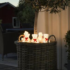 Konstsmide Season Figura luminosa LED orso, set 5x a catena