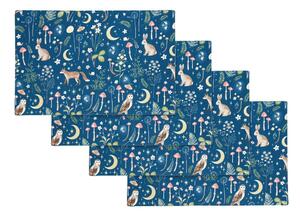 Tovagliette in set in cotone 4 pz 30x46 cm Enchanted Twilight Animals – Catherine Lansfield