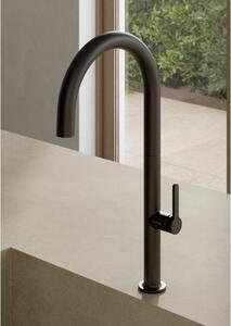 Kludi AUREA, miscelatore monocomando per lavello, comando laterale, nero opaco profondo, 1 pz