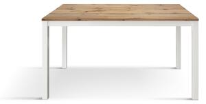 Tavolo moderno allungabile rovere rustico gambe bianche 120x80x75 140x80x75 160x90x75