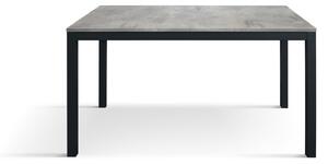 Tavolo moderno allungabile grigio cemento gambe nere 120x80x75 140x80x75 160x90x75