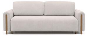 Divano beige allungabile/con contenitore e rivestimento in bouclé 244 cm Arcadova – ELTAP