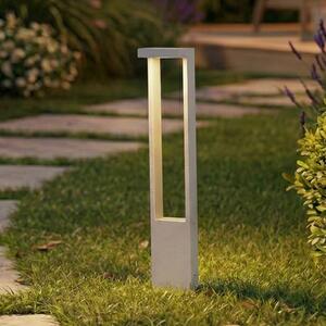 Lampioncino da giardino Lonete Lindby, Bianco / Opale, Alluminio, Moderno, Lampada LED da esterni