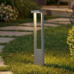 Lampioncino da giardino Lonete Lindby, Alluminio / Grigio / Zincato, Alluminio, Moderno, Lampada LED da esterni