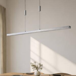 Lucande Lampada LED a sospensione Myron, touch dimmer, CCT, alluminio Myron Lucande, dimmerabile, Alluminio / Grigio / Zincato, Soggiorno / Sala da pranzo, Alluminio, Moderno