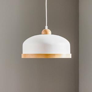 Eko-Light Lampada a sospensione Studio legno 1 luce bianco