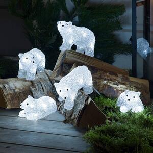 Konstsmide Christmas Figure luminose LED orsi polari da esterni, set 5x