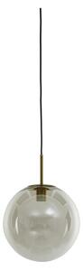 Lampadario color bronzo con paralume in vetro ø 40 cm Medina - Light & Living