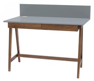 Scrivania grigia con base in frassino, lunghezza 110 cm Luka Oak - Ragaba