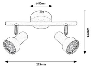 Rabalux - Luce Spot 2xGU10/50W/230V