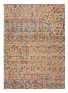 Tappeto di colore naturale in misto iuta tessuto a mano 80x150 cm Taylor Patchwork – Flair Rugs